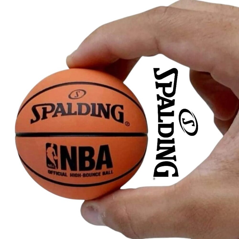 Spalding 51161 Spaldeen High-Bounce Ball  NBA Basketball Design Mini Small Orang